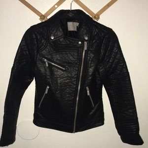 Black faux leather jacket